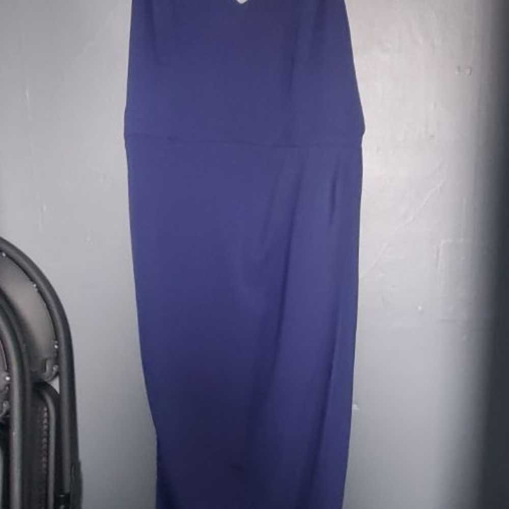 Blue wrap maxi dress - image 3