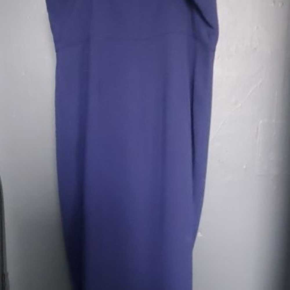 Blue wrap maxi dress - image 4