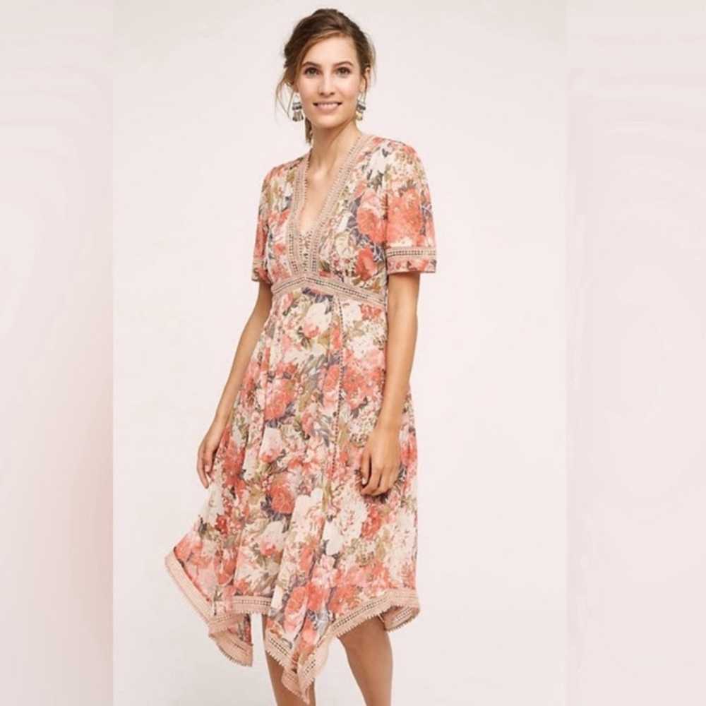 Anthropologie Ranna Gill women’s 8 rose bouquet p… - image 1