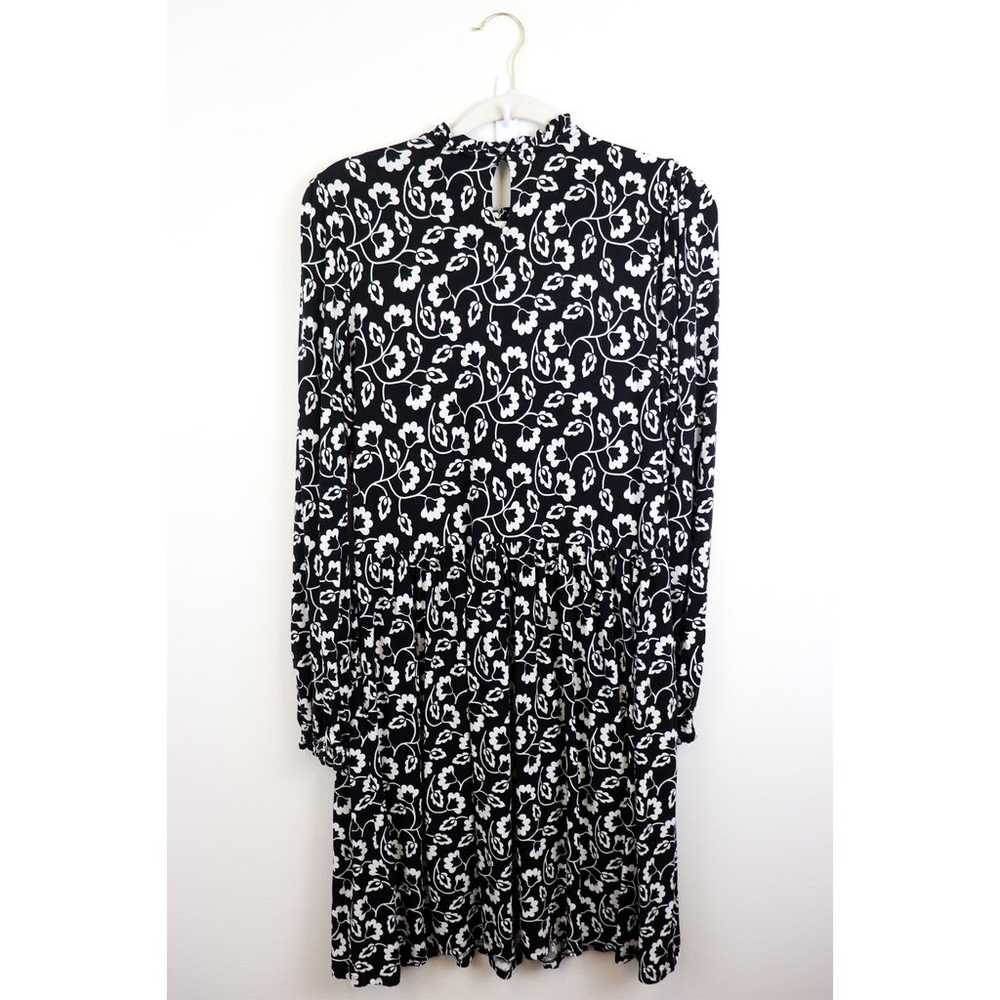 Boden Clara Jersey Dress 8 Black Leaf Print Flora… - image 3