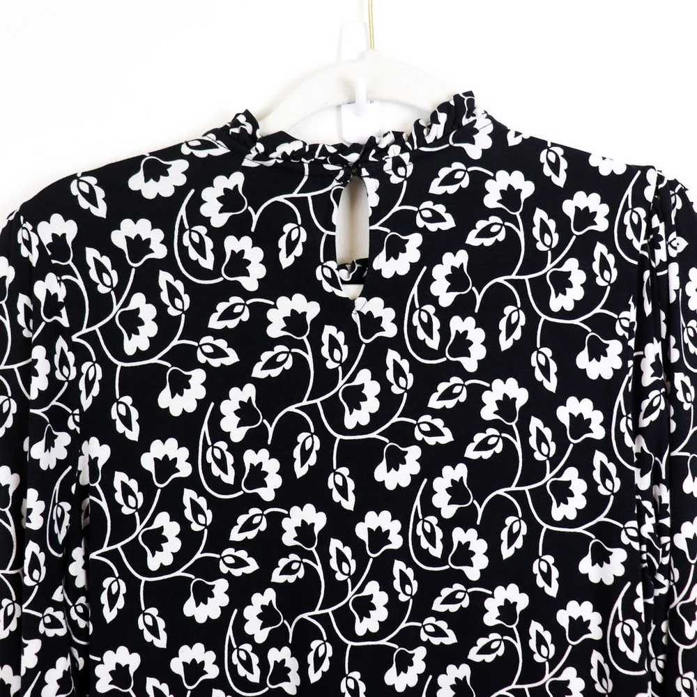 Boden Clara Jersey Dress 8 Black Leaf Print Flora… - image 7