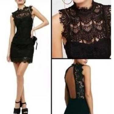 Free People Daydreamer Lace Dress Black