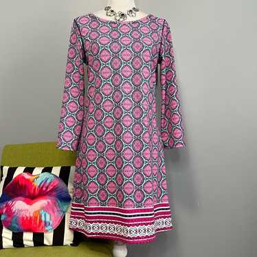 Cabana Life Azalea Shores Pink Teal Tunic Shift D… - image 1