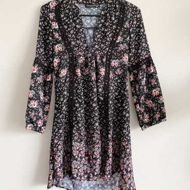 Black floral dress size M