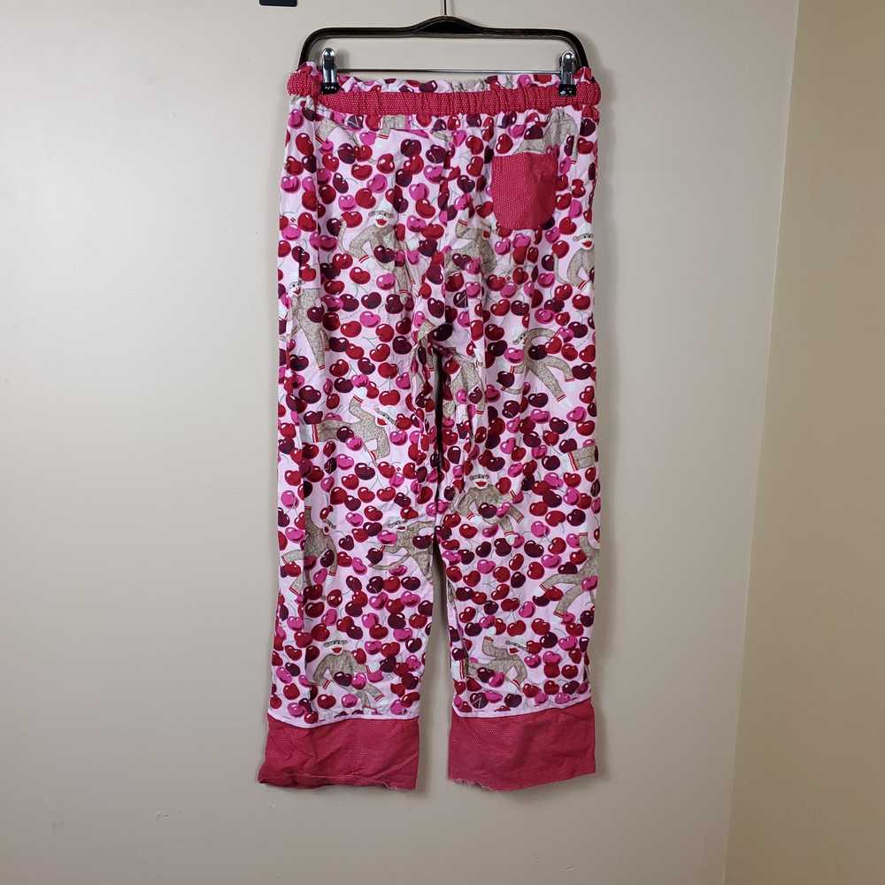 Nick & Nora Sleepwear Cherry Sock Monkey Pajama L… - image 8