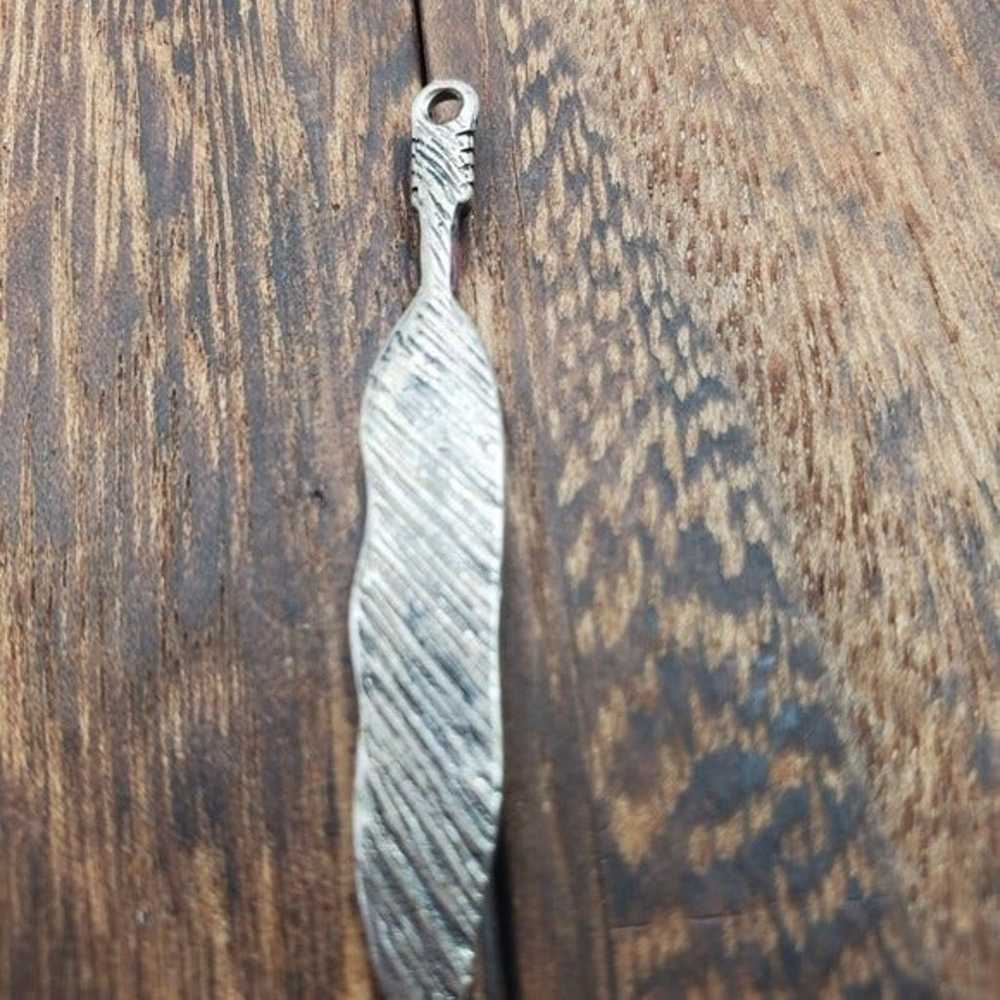 bohemian feather pendant - image 2