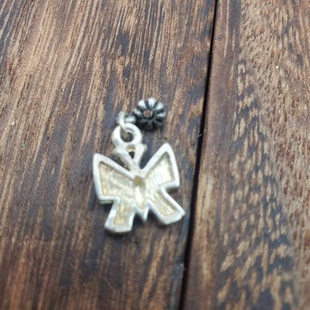 Butterfly USA patriotic flag charm pendant - image 2