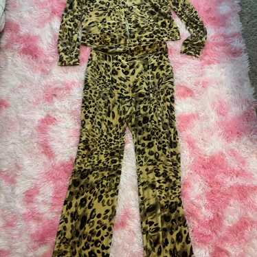 cheetah print track suit - image 1