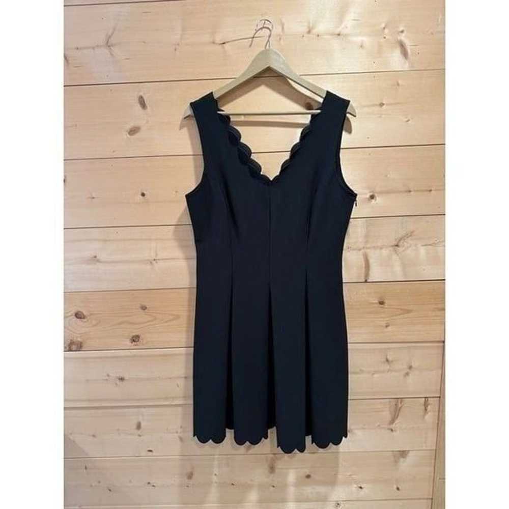 Banana Republic Scalloped Black Dress Sz 12 - image 1