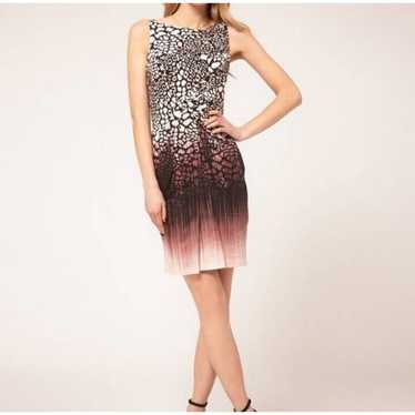 Karen Millen Animal Print Pencil Dress Size 12 - image 1