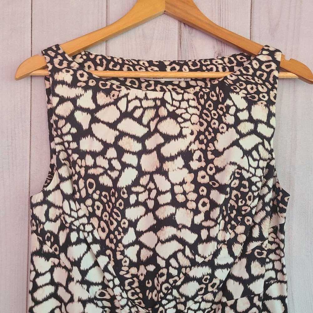 Karen Millen Animal Print Pencil Dress Size 12 - image 5