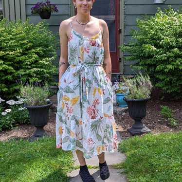 Gap Floral Linen/Cotton Blend Summer Dress 
Large