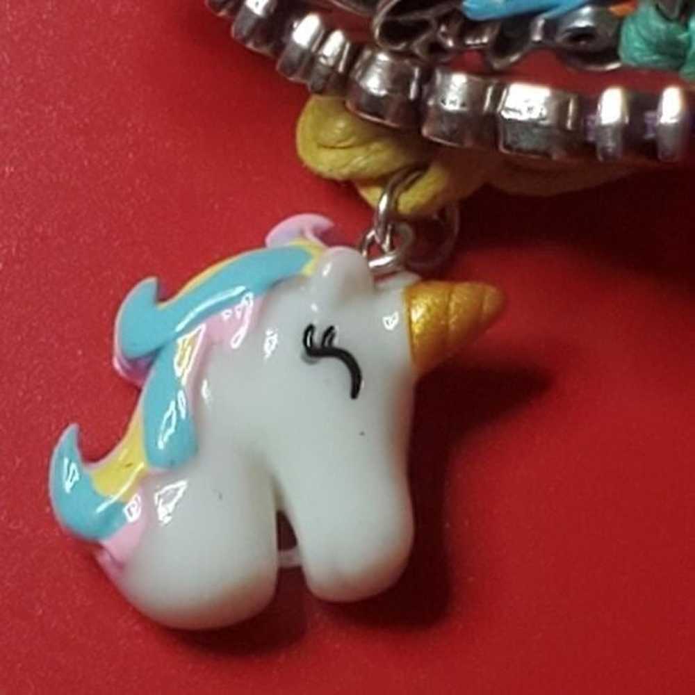 Unicorn rainbow charm‎ braided bracelet - image 4