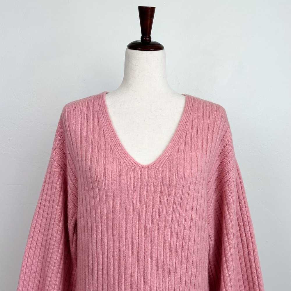 Rachel Parcell Pink Rib Knit Oversized Sweater Dr… - image 4