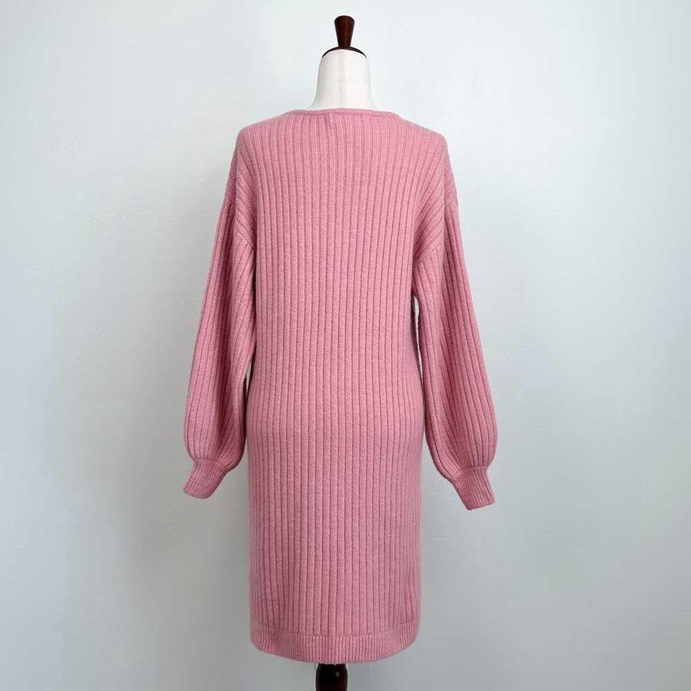 Rachel Parcell Pink Rib Knit Oversized Sweater Dr… - image 5