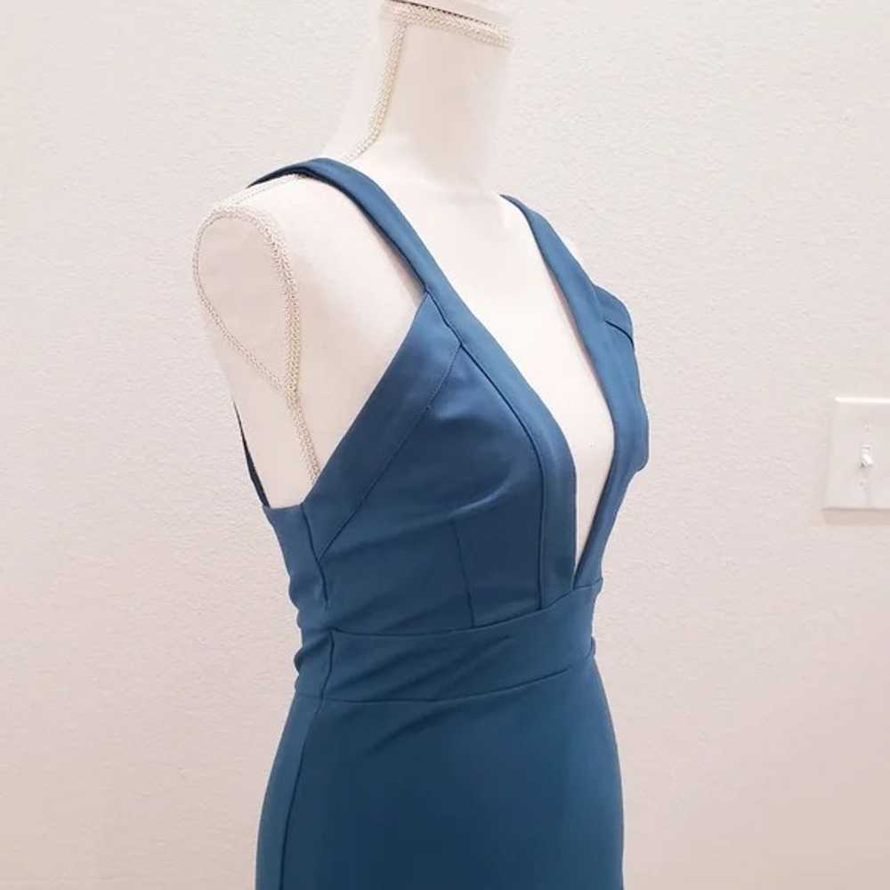 REVOLVE Superdown Blue Plunging V-neck Bodycon Mi… - image 4