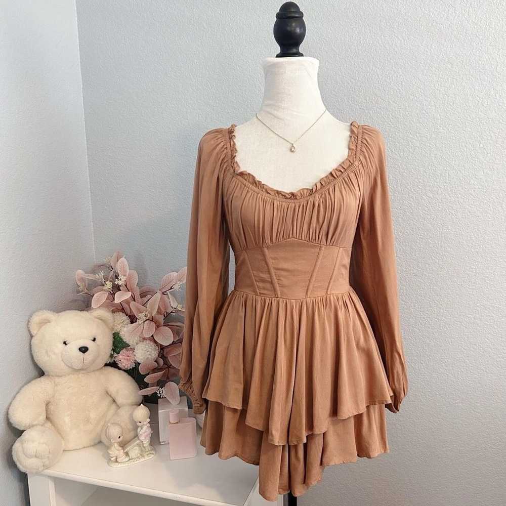 Princess Polly Arley Brown Romper Dress - image 3