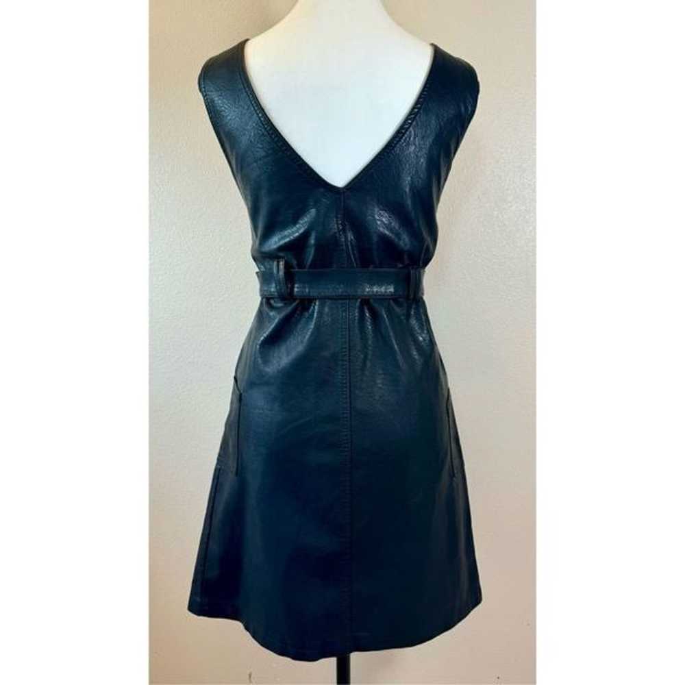 NWOT Venti6 Black Faux Front Wrap Leather Dress W… - image 3