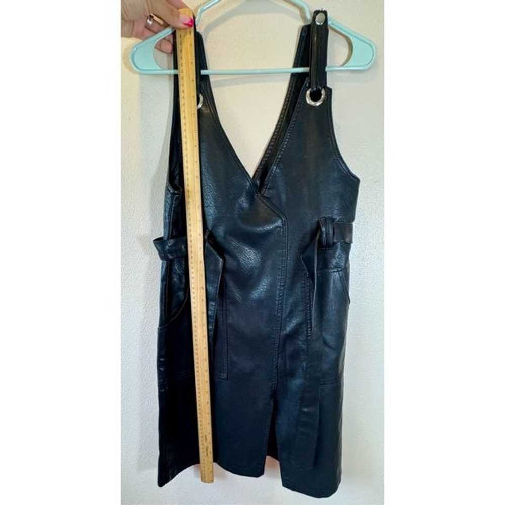 NWOT Venti6 Black Faux Front Wrap Leather Dress W… - image 6