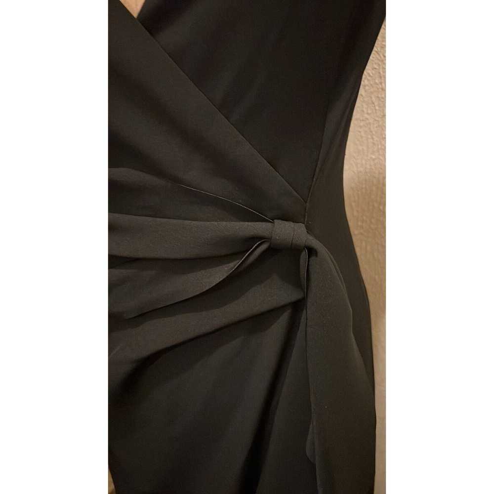 Marina Black V-Neck Ruched Twist Gown NWOT Size 6 - image 5