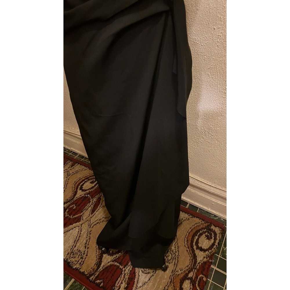 Marina Black V-Neck Ruched Twist Gown NWOT Size 6 - image 9