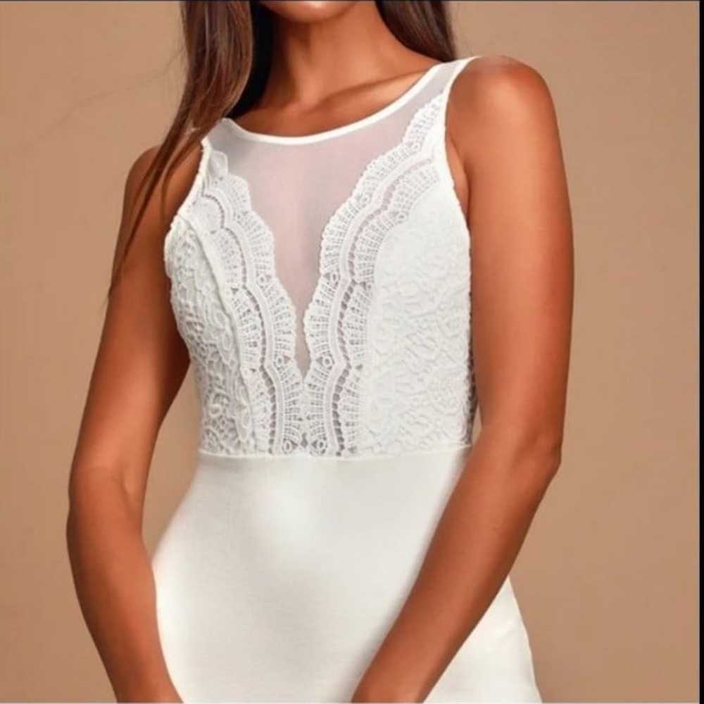 Lulus Coquina White Lace Bodycon Dress SMALL 2-4 … - image 3