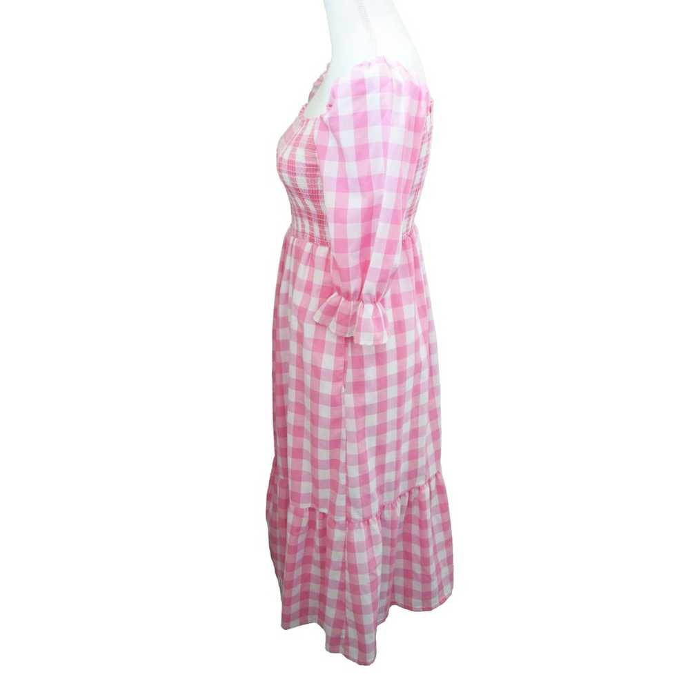 THE IMPECCABLE PIG Pink Gingham Check Smocked Mid… - image 3