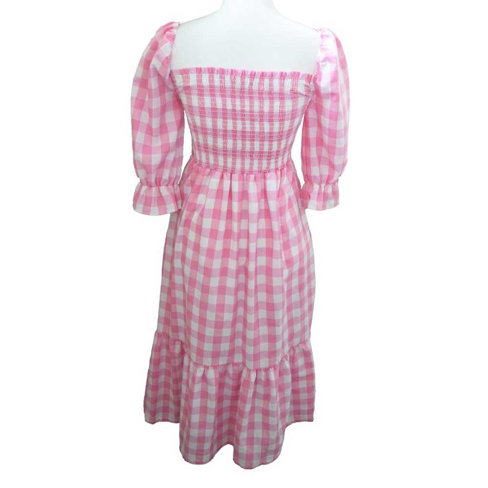 THE IMPECCABLE PIG Pink Gingham Check Smocked Mid… - image 5