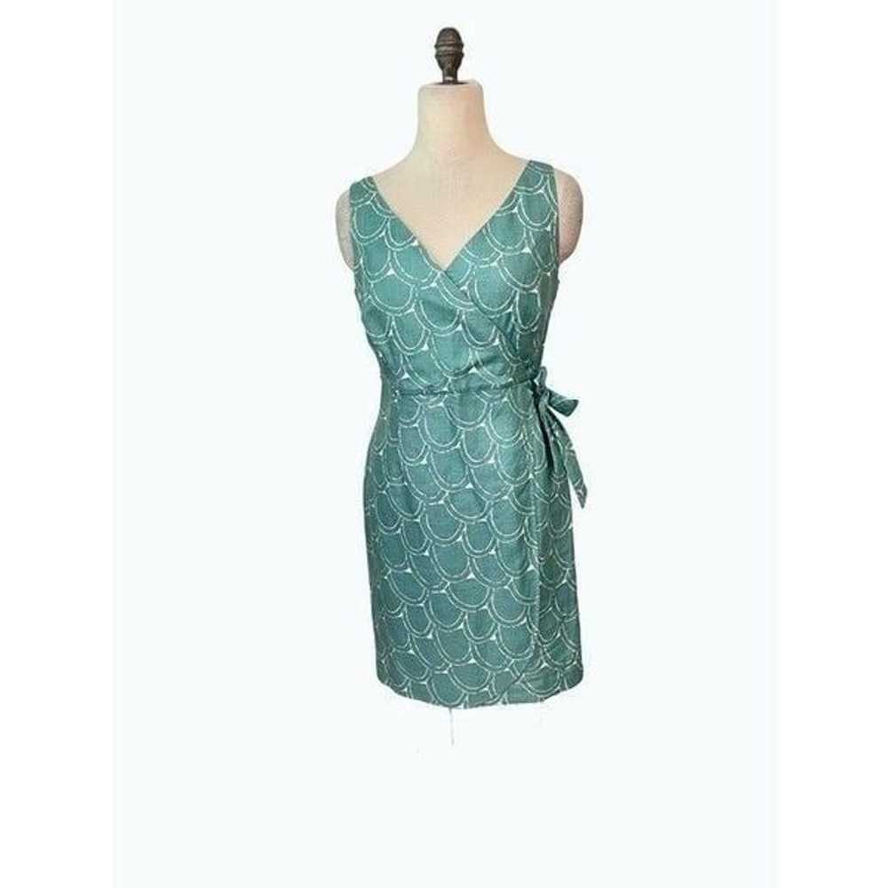 BODEN Portofino Linen Wrap Spring Dress US 6 - image 2