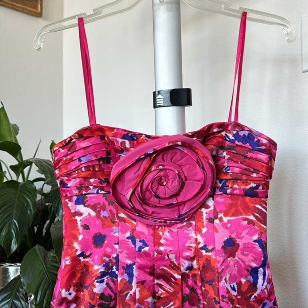 Bcbgmaxazria Begonia Floral Strapless Mini Dress … - image 3