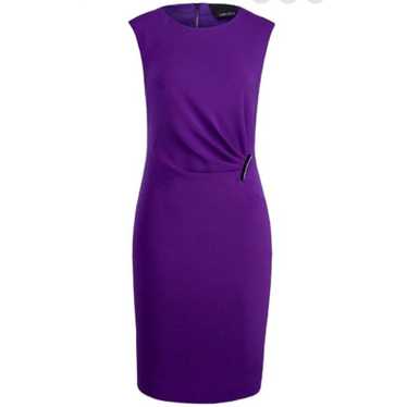 Carlisle Gramercy Purple Pleated Cocktail Dress Si