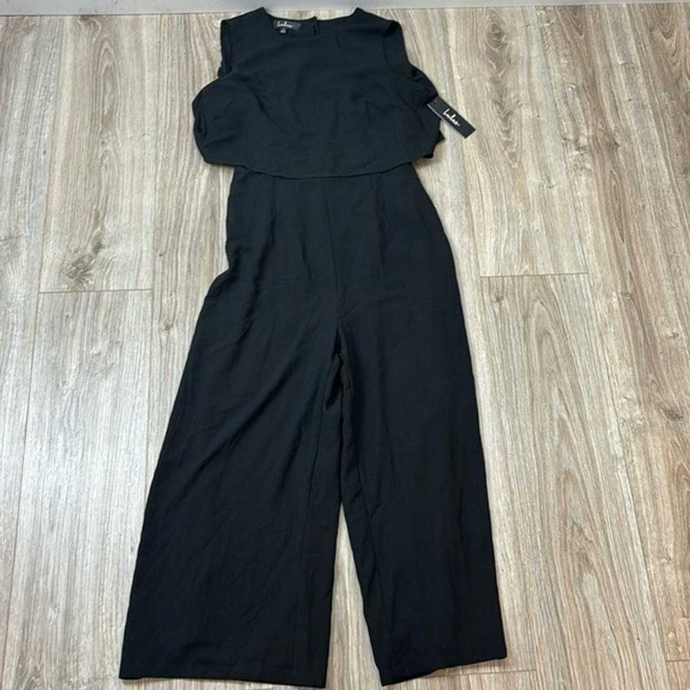 Lulus Glam bition black sleeveless wide leg jumps… - image 3