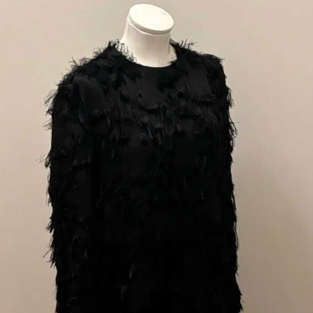 Paris Designer Dress by Carven- Black Fringe Long… - image 2