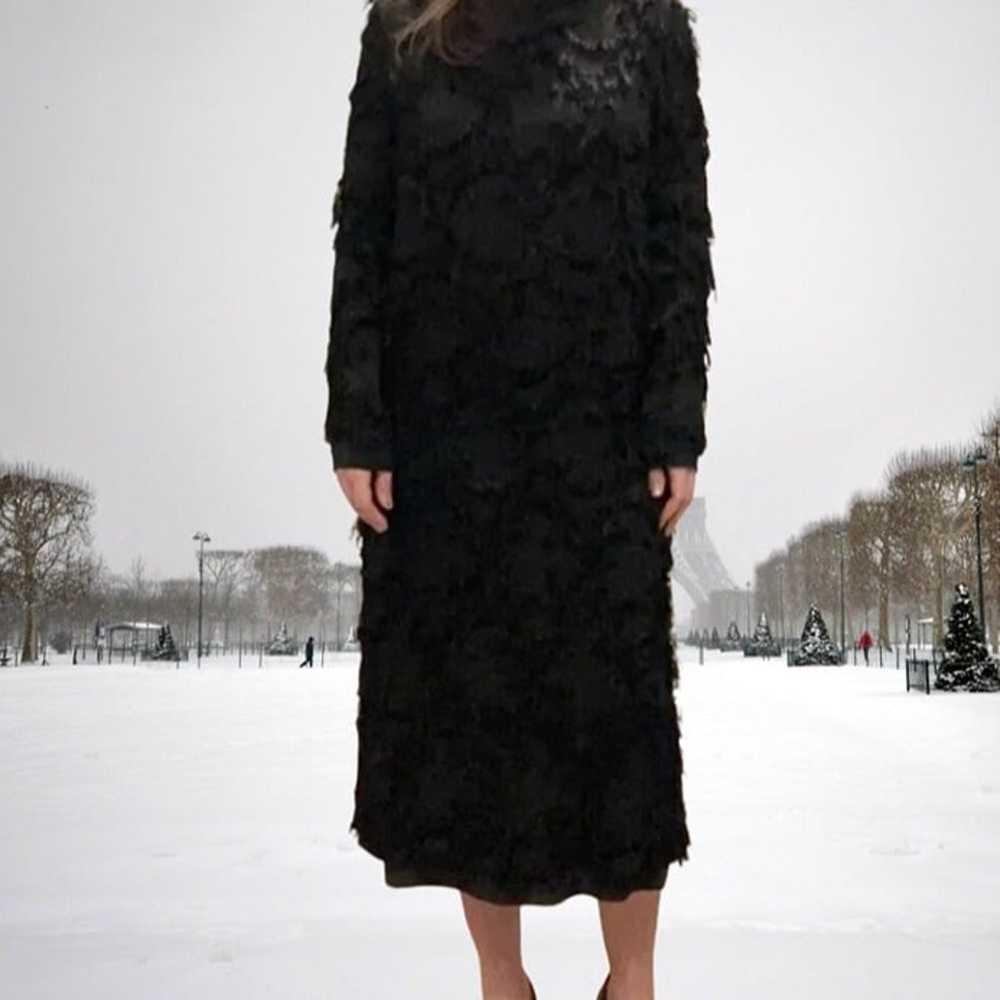 Paris Designer Dress by Carven- Black Fringe Long… - image 6