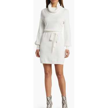 Sam Edelman White Cowl Neck Sweater Dress White S… - image 1