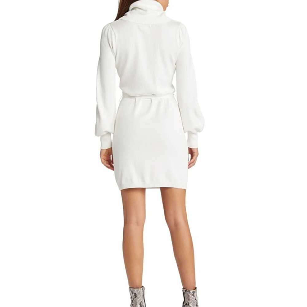 Sam Edelman White Cowl Neck Sweater Dress White S… - image 2