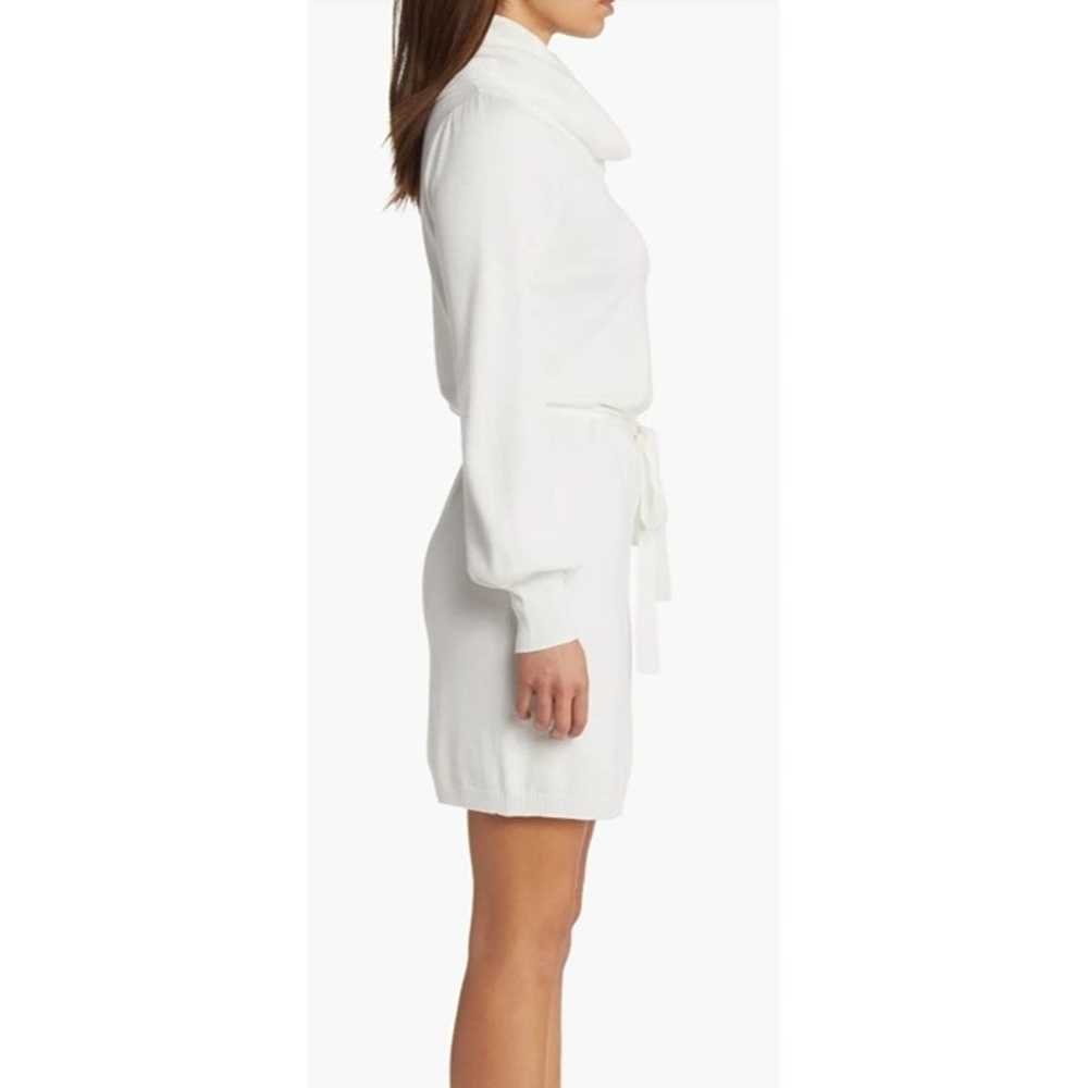 Sam Edelman White Cowl Neck Sweater Dress White S… - image 3