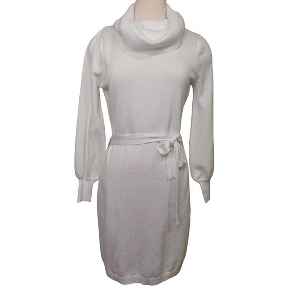 Sam Edelman White Cowl Neck Sweater Dress White S… - image 5