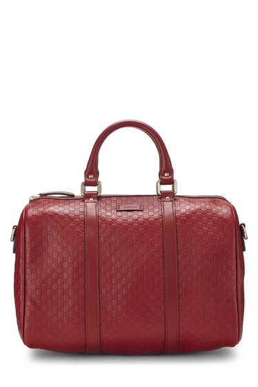 Red Microguccissima Leather Joy Boston