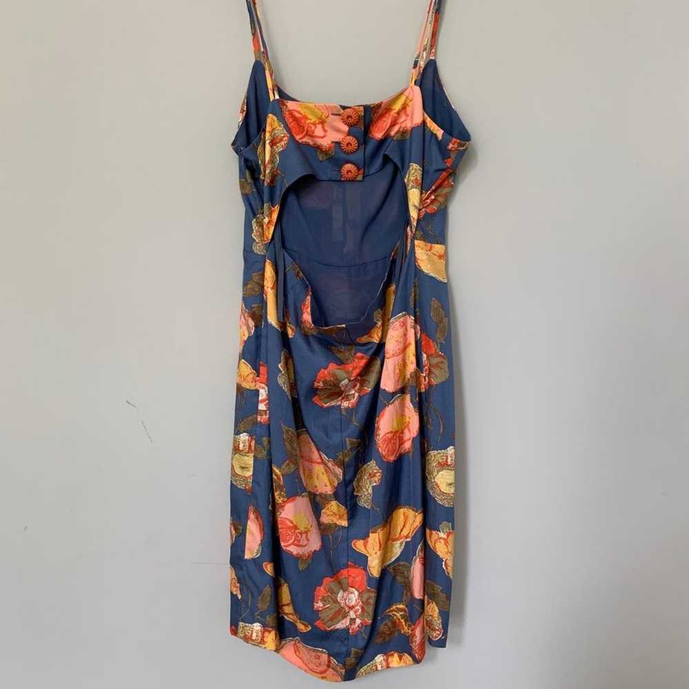 Maeve Anthropologie peony mini slip dress open ba… - image 2