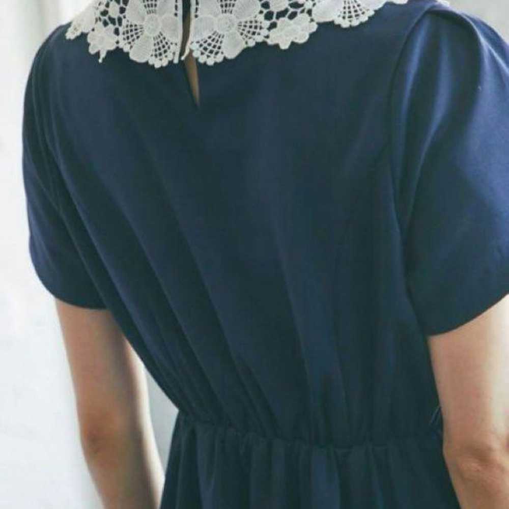 Brand new tocco tulip sleeve navy lace collar. - image 3