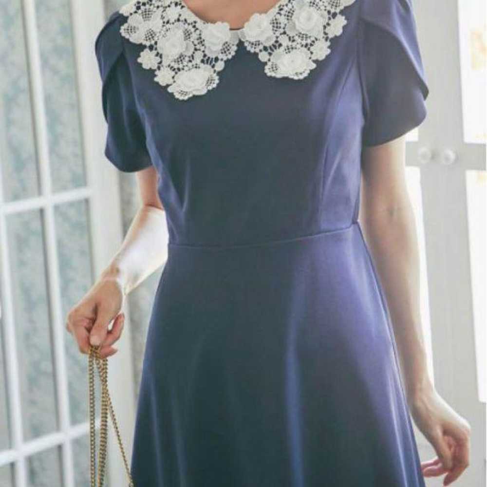 Brand new tocco tulip sleeve navy lace collar. - image 4