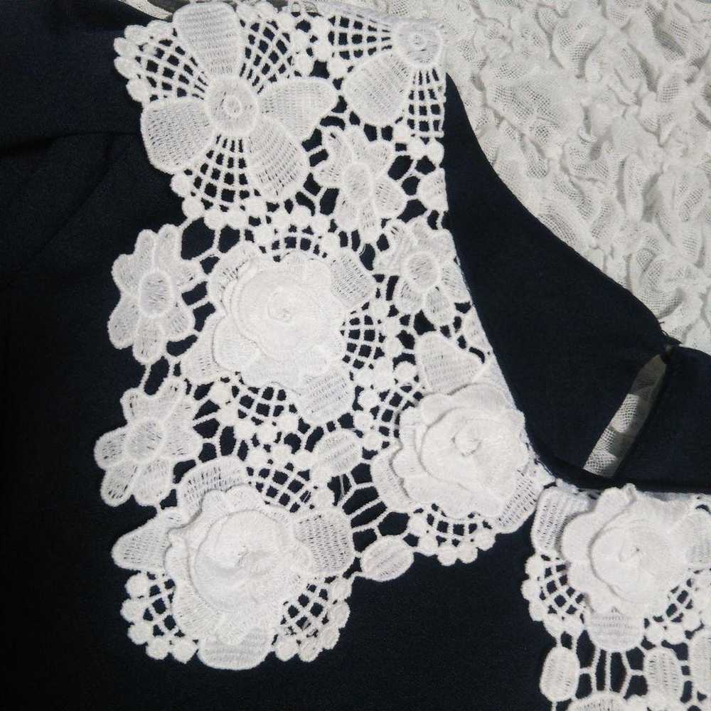 Brand new tocco tulip sleeve navy lace collar. - image 7