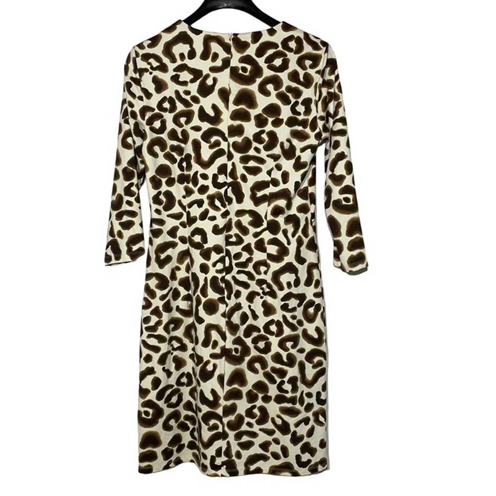 J. McLaughlin Animal Print Sheath Dress Stretch C… - image 2