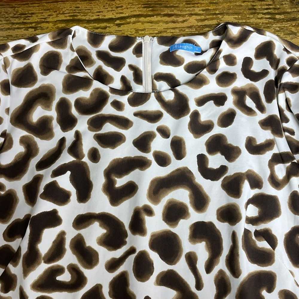 J. McLaughlin Animal Print Sheath Dress Stretch C… - image 3