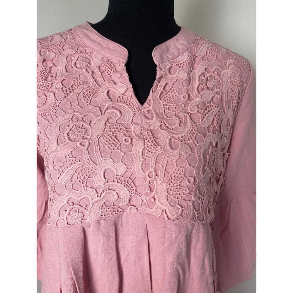 Hidden Alley Women's Cottage Lace Linen Cotton Bl… - image 4