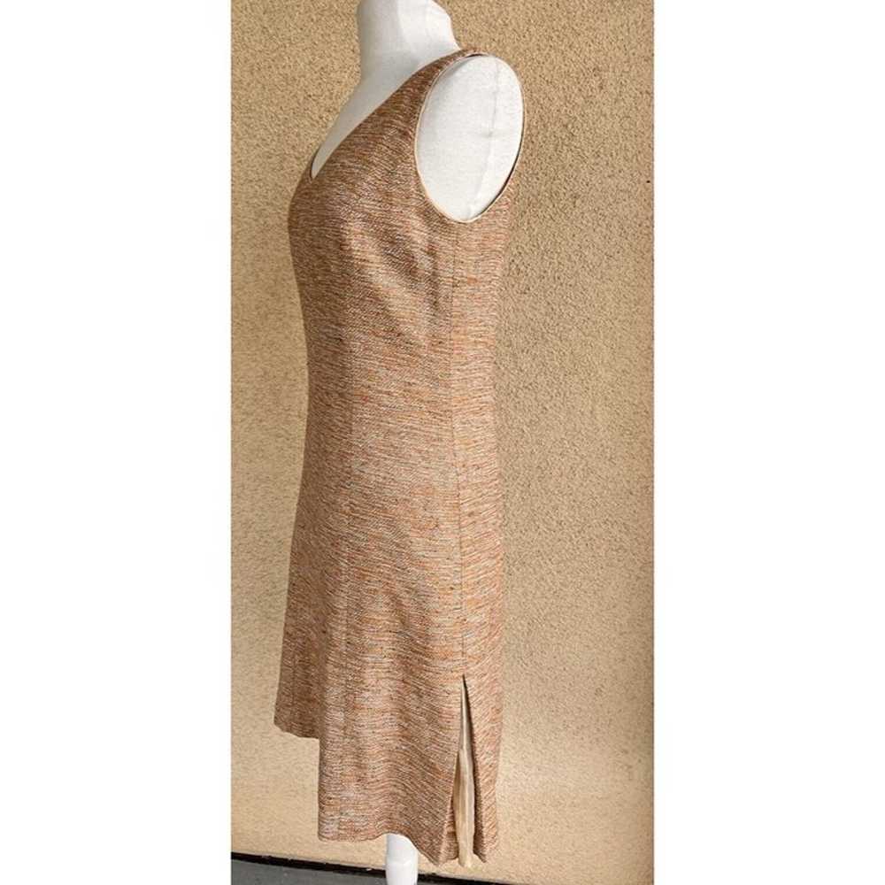 Kay Unger Classic sheath dress size 10 tweed silk… - image 6