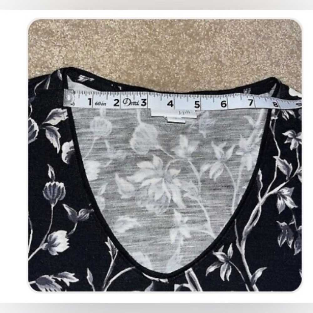 J. Jill ~ M ~ NEW Very Pretty Black Floral Multi-… - image 11