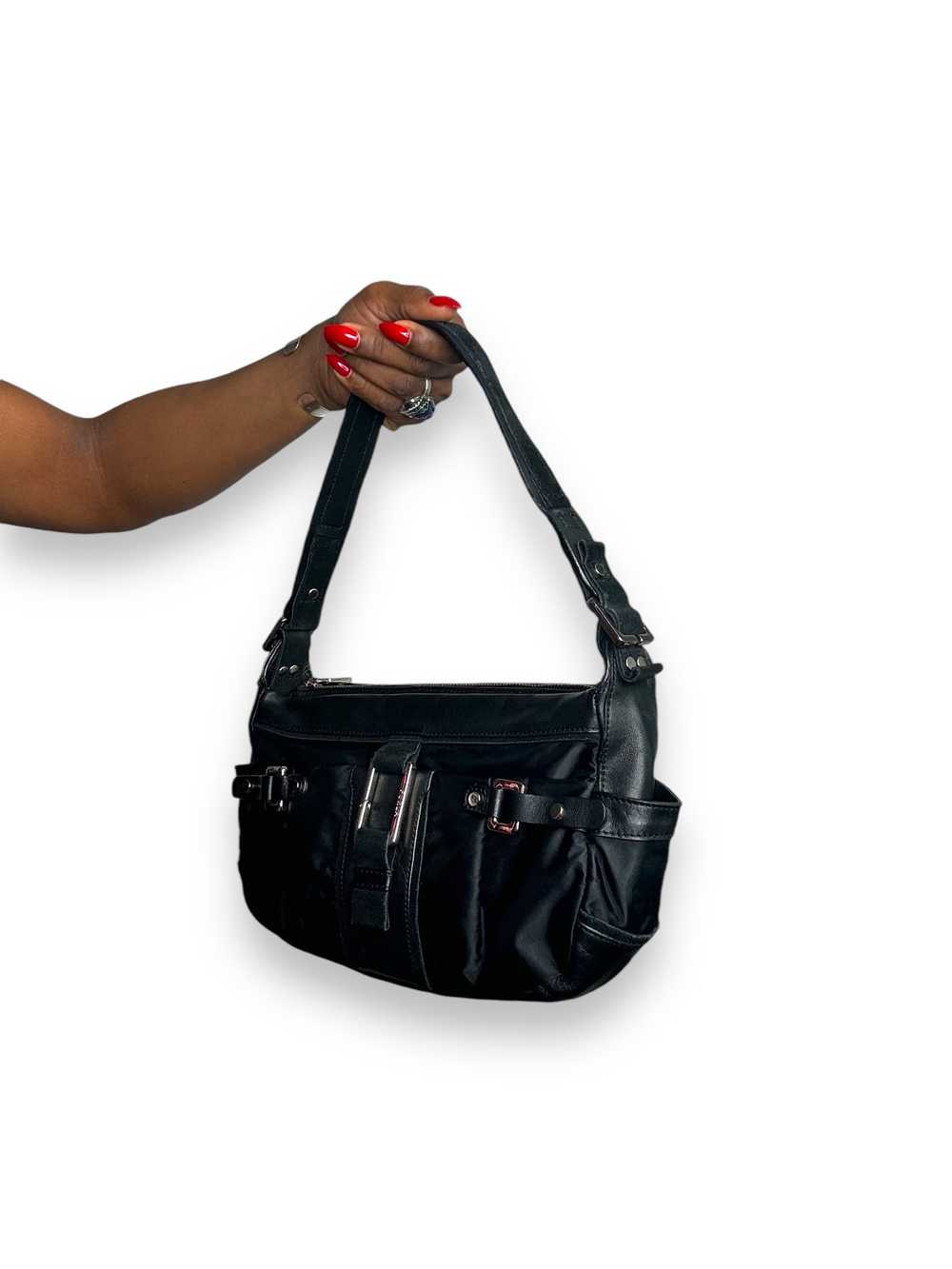 Y2K “Furla” Nylon and Leather Shoulder Bag - image 2