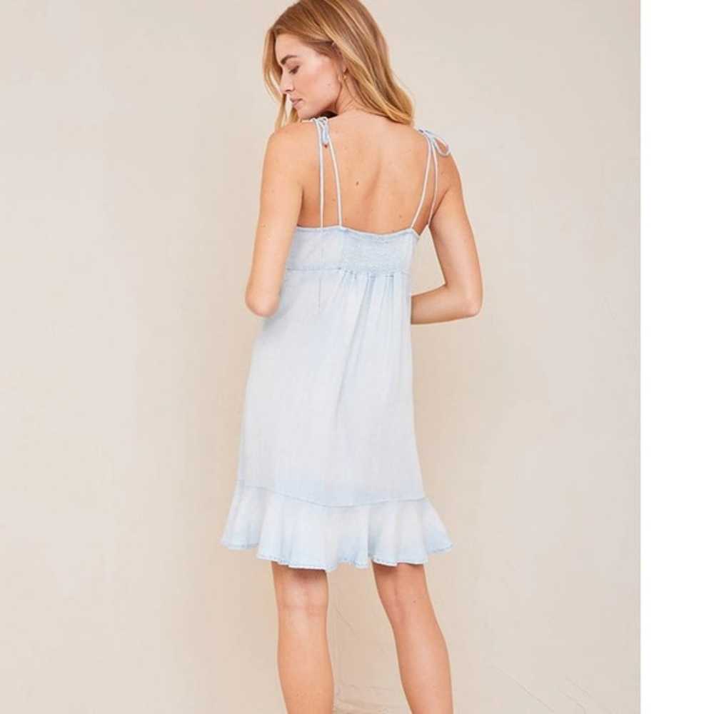 Bella Dahl Tie Strap Smocked Back Dress M - image 8